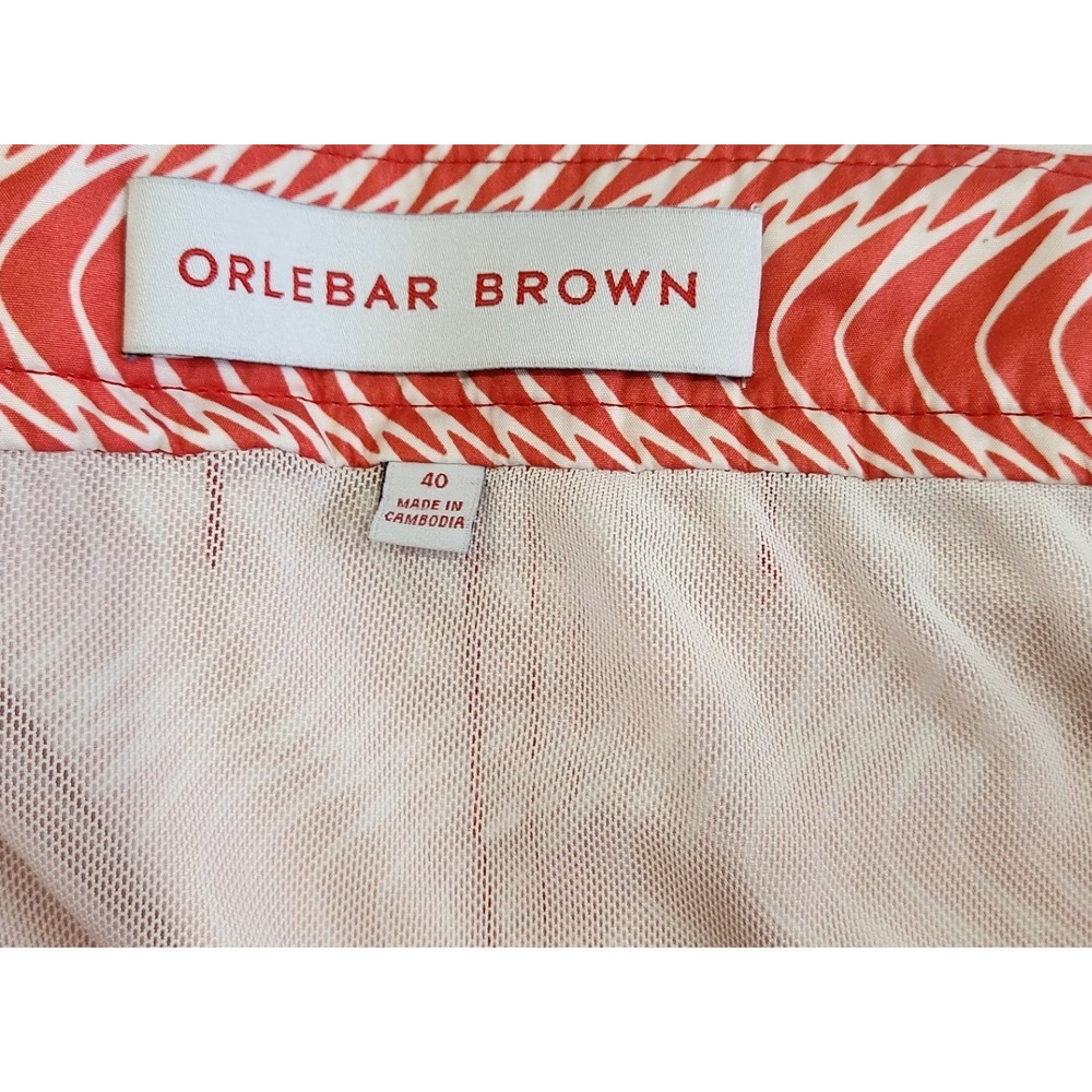 Orlebar Brown Jack Swim Shorts Orange White‎ Wavy Print Mens 40 OB Classic - Picture 7 of 7
